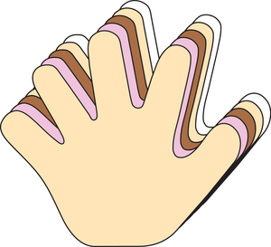 Hand Foam Multicultural Creative Cut-Outs - 098497073904