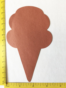 Neapolitan Ice Cream Cone Large Tri-Color Creative Cut-Outs - 098497085501