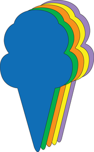Ice Cream Cone Assorted Color Creative Cut-Outs - 098497084955