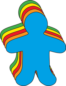 Person Foam Large Assorted Color Creative Cut-Outs - 098497075144