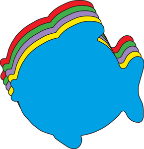 Fish Foam Assorted Color Creative Cut-Outs - 098497075304