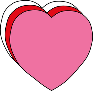 Heart Large Tri-Color Creative Cut-Outs - 098497086119