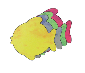 Fish Marble Assorted Color Creative Cut-Outs - 098497018059