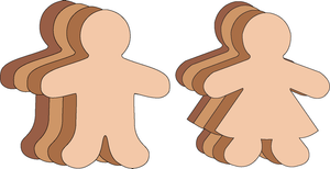 Kid Shape Set Multicultural Small Cut-Outs - 098497002201
