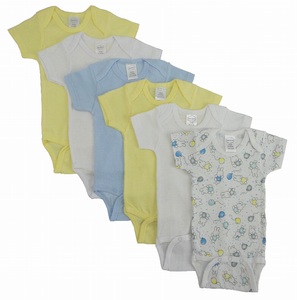 Bambini Printed Pastel Boys' Short Sleeve 6 Pack - 763276254156