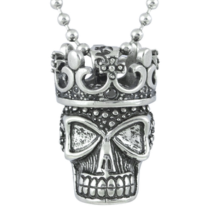Steel Power Skull Necklace - 734130258726