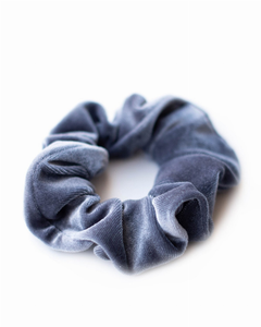 Silver Velvet Scrunchie - 000654521845