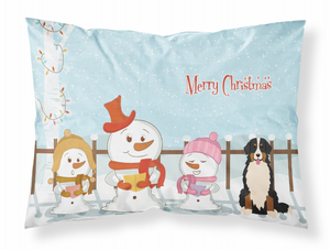 Merry Christmas Carolers Dog Fabric Standard Pillowcase - 638508421142