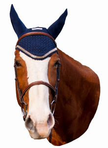 Equine Couture Fly Bonnet with Gold Chain - 849913043946