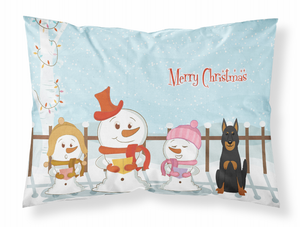 Merry Christmas Carolers Dog Fabric Standard Pillowcase - 638508421586