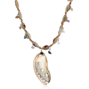 Nature's Delight Pearls In The Seashell Necklace - 723466567879