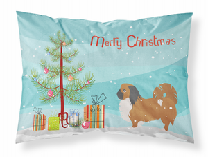 Merry Christmas Tree With Dog Fabric Standard Pillowcase - 638508478153