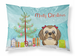 Christmas Tree and Dog Fabric Standard Pillowcase - 638508146625