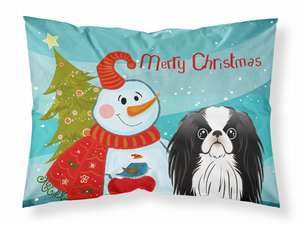 Carolines Treasures, Inc Snowman with Dog Fabric Standard Pillowcase, White, Standard