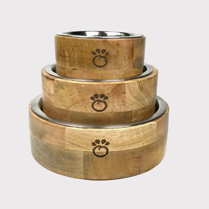 GF Pet Mango Wood Bowl Single - 824348382310