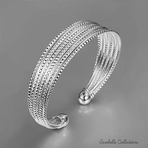 Alisa Diamond Cut Italian Design Rope Bracelet by Evabella - 740016271048