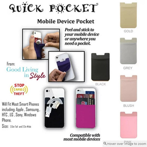 Quick Pocket For Every Smart Phone With RFID Protection - 702921566657