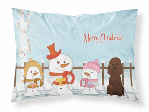 Merry Christmas Carolers Dog Fabric Standard Pillowcase - 638508421418