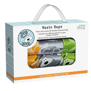 DogIsGood Icon Waste Bags, 24-Pack