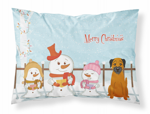 Carolines Treasures, Inc Merry Christmas Carolers Dog Fabric Standard Pillowcase, White, Snowy Night, Moisture Wicking