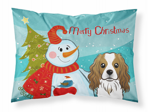 Snowman with Dog Fabric Standard Pillowcase - 638508136114