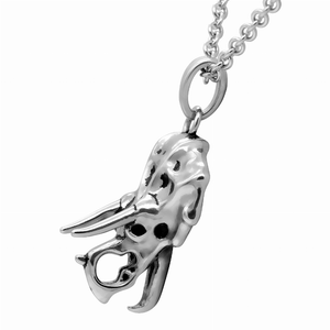 Dinosaur Necklace Triceratops Skull Pendant - 734130258955
