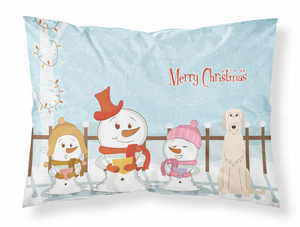 Carolines Treasures Merry Christmas Carolers Dog Fabric Standard Pillowcase, Standard, Moisture Wicking Santa Approved