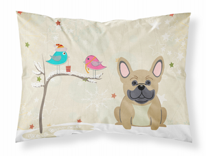 Carolines Treasures, Inc Christmas Presents between Friends Dog Fabric Standard Pillowcase, White, Standard Holiday Fun