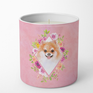 Dog 10 oz Flowers Decorative Soy Candle - 194030335949