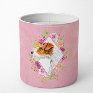 Dog 10 oz Flowers Decorative Soy Candle - 194030335673