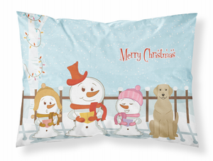 Carolines Treasures, Inc Merry Christmas Carolers Dog Fabric Standard Pillowcase, White, Moisture Wicking Festive Nights