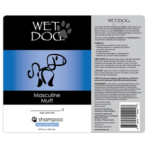 Wet Dog - Masculine Mutt Calming Shampoo for Dogs - 852044004007