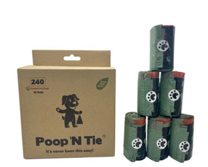 Poop 'N Tie Refill Box - 16 Rolls Of Drawstring Bags - 746241913739