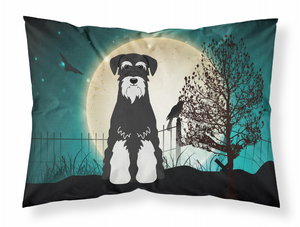 Carolines Treasures, Inc Halloween Scary With Dog Fabric Standard Pillowcase, White with Artwork, Moisture Wicking                          
