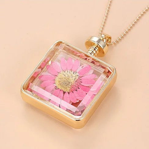 Coral Floral Big Wildflower Necklace - 740016241843