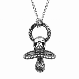 Skull Pacifier Necklace - 734130257576