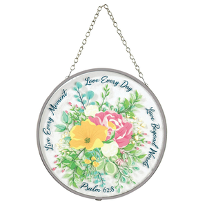 Sun Catcher Live Every Moment Psalm 62:8 With Suction Cup - 603799021425