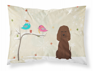 Caroline?s Treasures Christmas Presents Between Friends Dog Fabric Pillowcase, Standard, White Moisture-Wicking