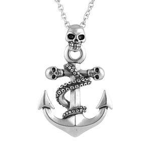 Octo-Skull Anchor Necklace - 734130258771