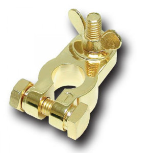 Battery Terminal Audiopipe Negative; Gold Plated - 784644715260 Battery Terminal Audiopipe Negative; Gold Plated - 784644715260