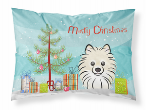 Carolines Treasures, Inc Christmas Tree and Dog Fabric Standard Pillowcase, White, Moisture Wicking Cool