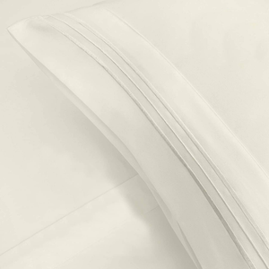 Ivory 200 Embroidery Soft Cozy Sheet Set Wrinkle Resistant - 655466696337