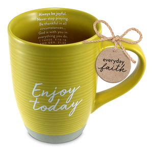 Coffee Mug Enjoy Today Mustard Yellow - 667665186632