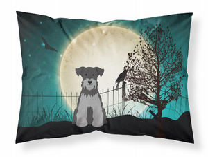 Caroline's Treasures Halloween Scary With Dog Fabric Standard Pillowcase, White with Artwork, Deluxe, Moisture Wicking