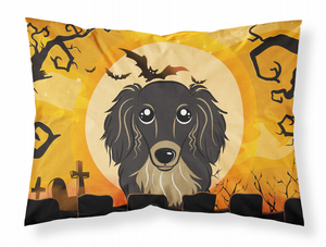 Carolines Treasures, Inc Halloween With Dog Fabric Standard Pillowcase, White, Moisture Wicking 