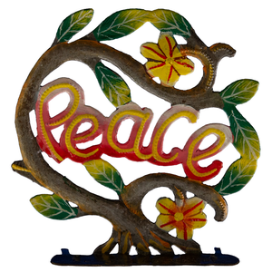 Freestanding Painted Peace Tree - 695924870268