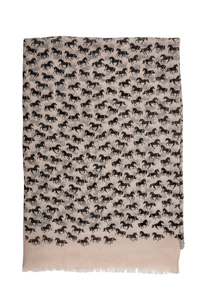 AWST Int'l Lila Horse Silhouettes Scarf - 849913098281