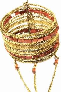 Exotic Gemstone Bangle & Ring - 005372648313