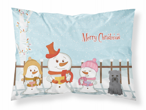 Carolines Treasures, Inc Merry Christmas Carolers Dog Fabric Standard Pillowcase, White, Moisture Wicking Christmas Eve
