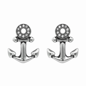 Sparkling Eye Anchor Earrings - 734130261122